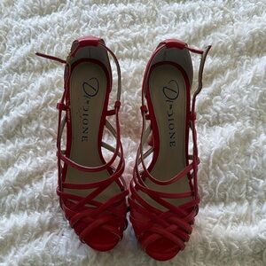 Red Strappy Women's Sandals